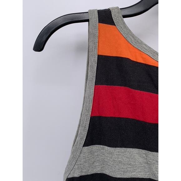 WESC Men's Black-Multi Striped Scoop-Neck Pocket Cotton Casual Tank SZ M - Picture 4 of 11